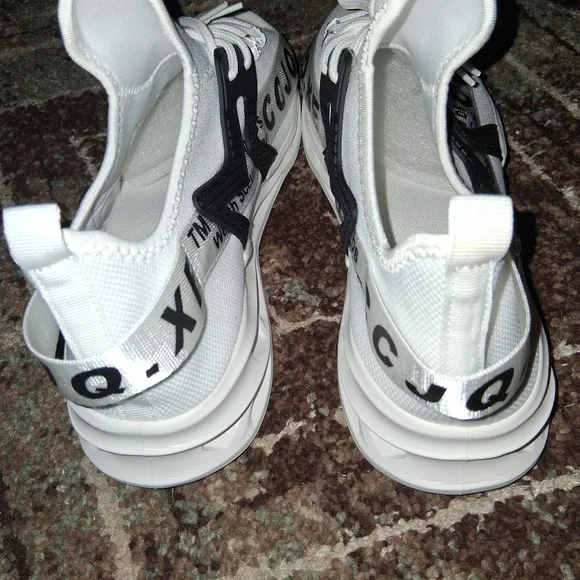 *bogo* White and Black Athletic Sneakers - Picture 3 of 5